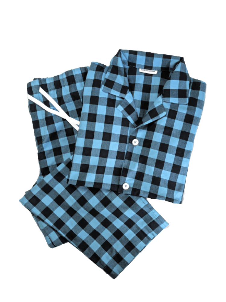 buffalo plaid blue pajama